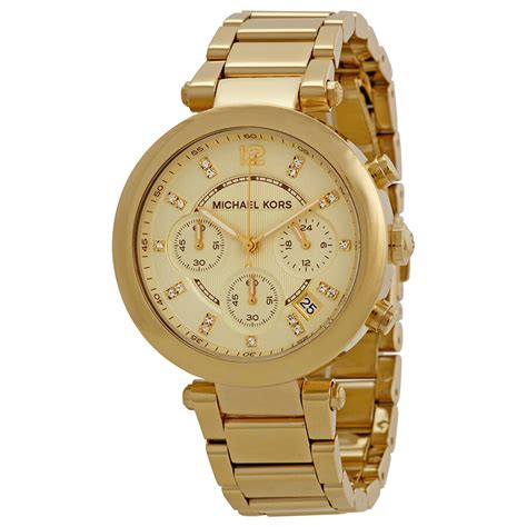 parker gold tone watch michael kors|michael kors women's parker watch.